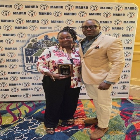 Tyshawn Hayden celebrating his MAHRO scholarship award